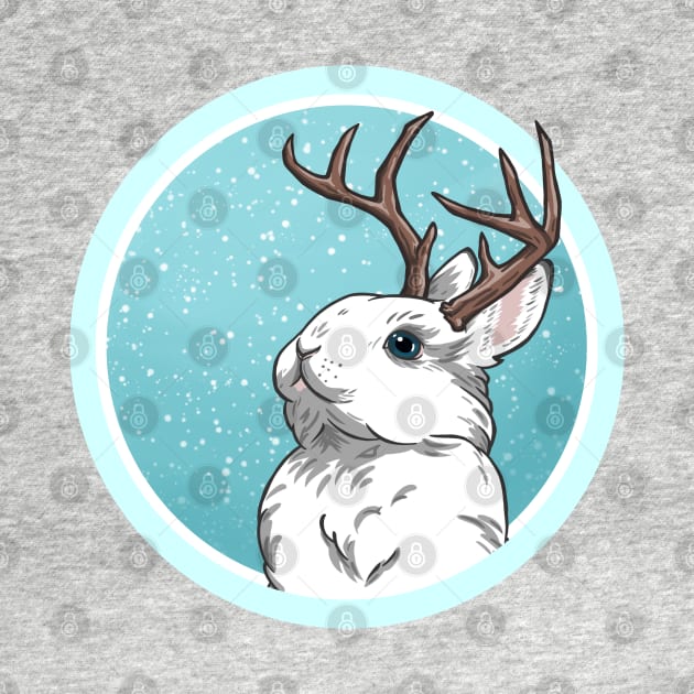 Jackalope - Round Snowdrop by SaltDream